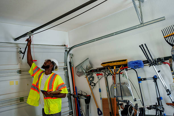 Professional Garage Door Maintenance technician working in Santa Rosa, NM